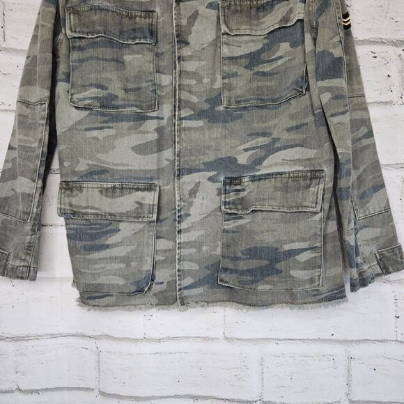 Treasure And Bond Women's Camouflage Cargo Jacket Size Small Pockets Military - Picture 7 of 13